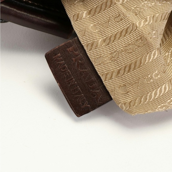 Authentic Prada Jacquard Logo Canvas with leather Messenger bag - Picture 5 of 7